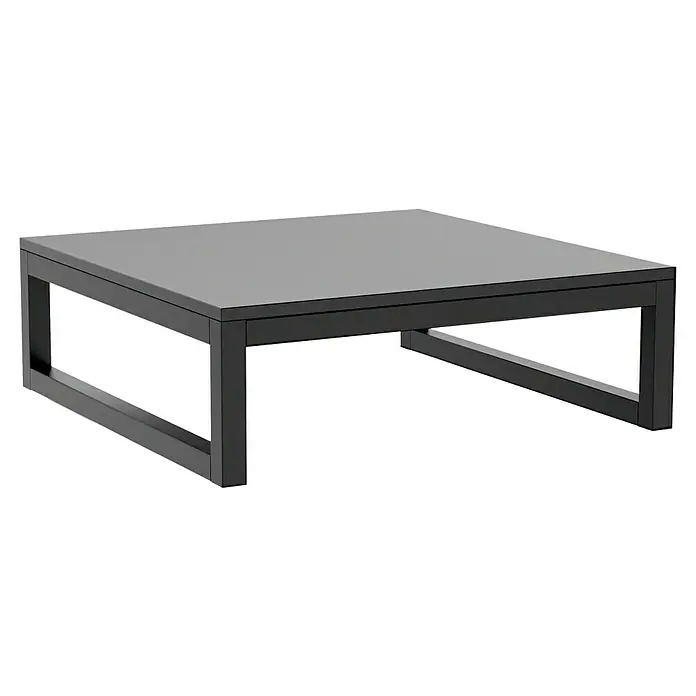 Cozze Grilltisch - B x T x H: 60 x 60 x 20 cm, Stahl, Passend für: Pizzaöfen & Tischgrills - Quadratischer Couchtisch in neutralem Grau mit minimalistischem Design und schlichten Linien, ideal für moderne Wohnräume.