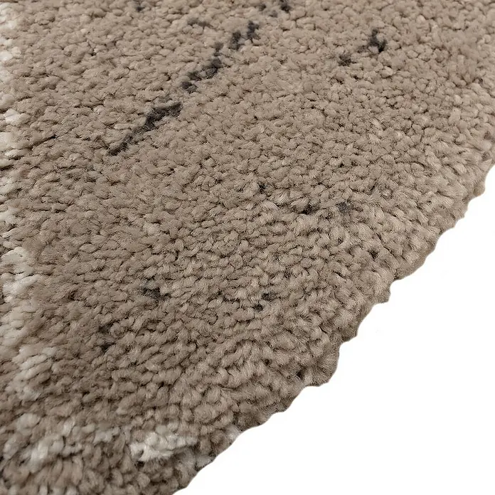 Dekoria Flachgewebeteppich - beige, braun - Detailaufnahme eines Teppichs mit unregelmäßiger Textur und Farbakzenten, ideal für eine gemütliche Raumgestaltung und zur Akzentuierung des Bodens.