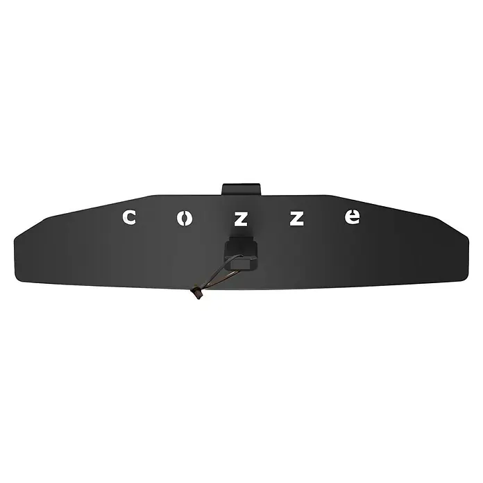 Cozze Pizzaofen Black Edition - Grillfläche (B x T): 60 x 60 cm - Nahaufnahme eines modernen, schwarzen Deckenventilators mit minimalistischem Design und subtilen Lichteffekten.