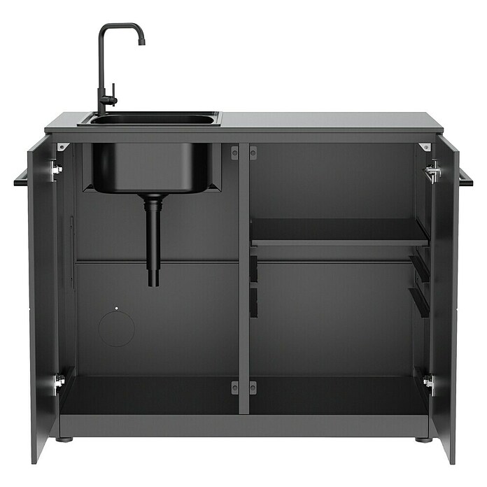 Cozze Elements Modul za letno kuhinjo s koritom  (Črna, Š x G x V: 110 x 60 x 88,5 cm, Jeklo) | 8336 - Grillküchen | ICGA - Grillgeräte | ICG - Grillgeräte / Grillzubehör | IC - Freizeit im Garten | I - Stadtgarten | BAUHAUS