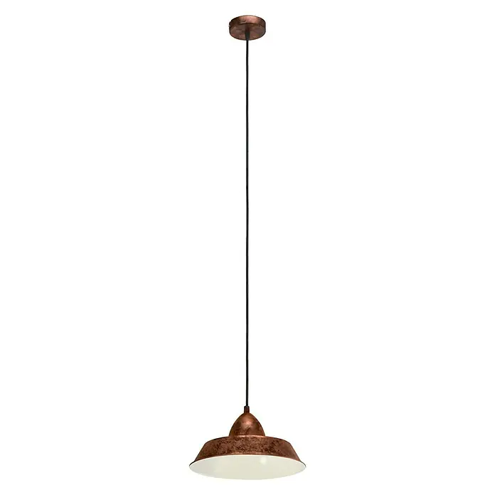 Eglo Lámpara colgante Auckland - 60 W, L x An x Al: 26 x 26 x 110 cm, Cobre, E27 - Esta lámpara colgante de cobre antiguo es un toque de estilo para cualquier habitación. Su diseño elegante se adapta a muchos estilos.