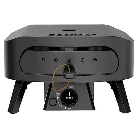 Cozze  Pizzaofen Black Edition 13" mit drehbarem Pizzastein
