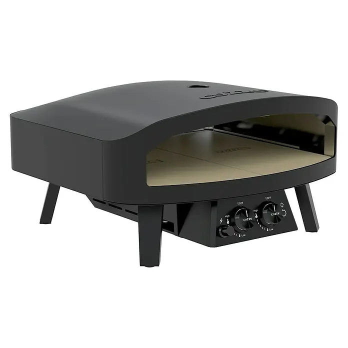 Cozze Pizzaofen Black Edition - Grillfläche (B x T): 60 x 60 cm - Bild einer Cozze-Pizzaofen, ideal für die Zubereitung von authentischer Pizza im Freien. Kompaktes Design und einfache Bedienung für kulinarische Genüsse.
