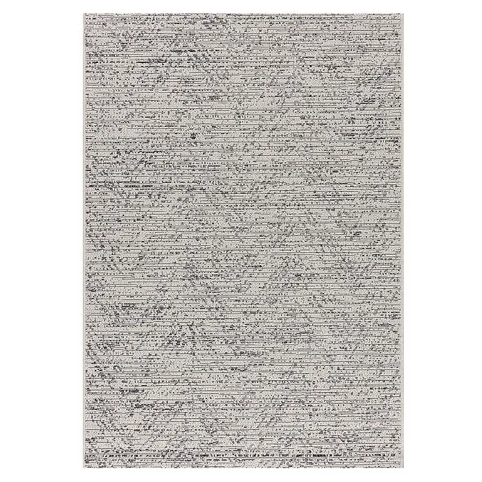 Dekoria Flachgewebeteppich - grau, beige, 170 x 120 cm - Ein rechteckiger Teppich mit einem horizontalen, gestreiften Muster in Grau- und Beigetönen, der Textur und Stil in jeden Raum bringt.