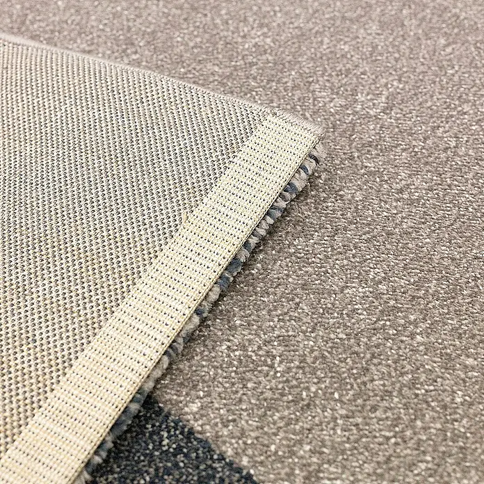 Dekoria Flachgewebeteppich - grau, dunkelblau, 290 x 200 cm - Detailansicht eines modernen Teppichs mit sauberer Kante und einer hochwertigen Verarbeitung, die Langlebigkeit verspricht.