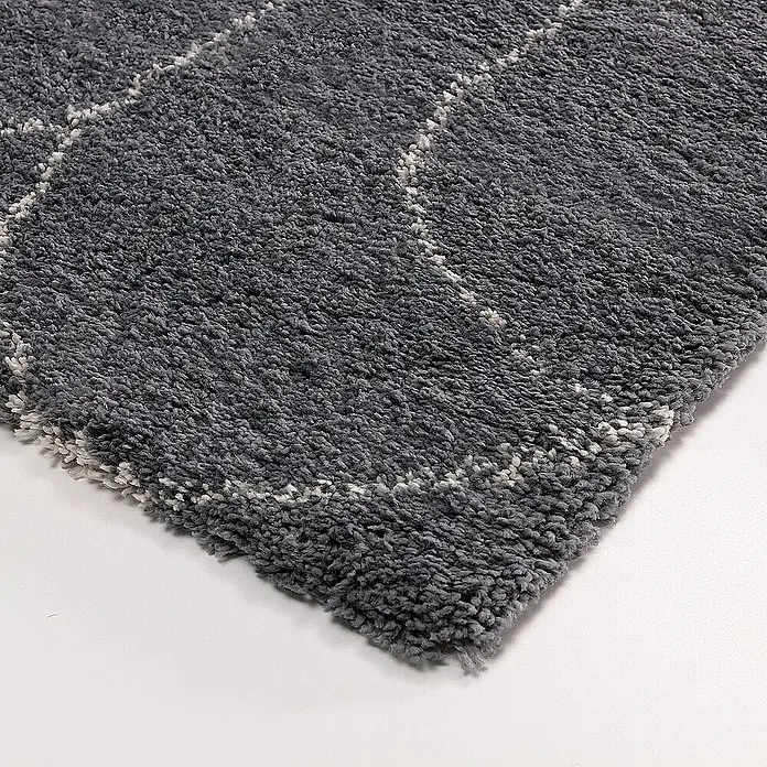 Dekoria Flachgewebeteppich - grau, 230 x 160 cm - Grauer Teppich mit geometrischem Muster, weicher Flor, ideal für Wohnräume.