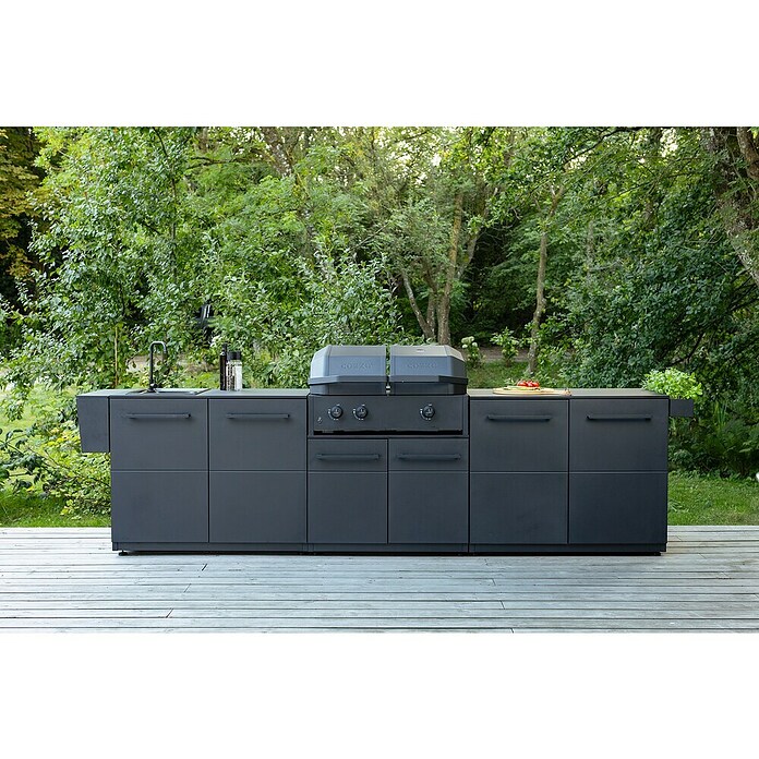 Cozze Hybrid-Grill Quattro 900 (Grillfläche (B x T): 72,7 x 34,5 cm, 13 kW, Anzahl Brenner: 3 Stk.) | BAUHAUS