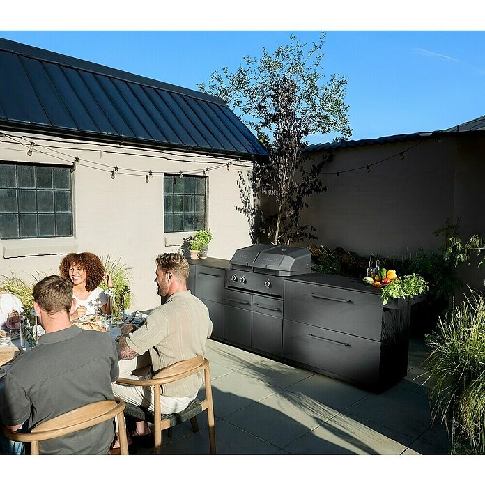 Cozze Elements Outdoorküchen-Modul Schubladenschrank (Schwarz, B x T x H: 110 x 60 x 88,5 cm, Stahl) | BAUHAUS