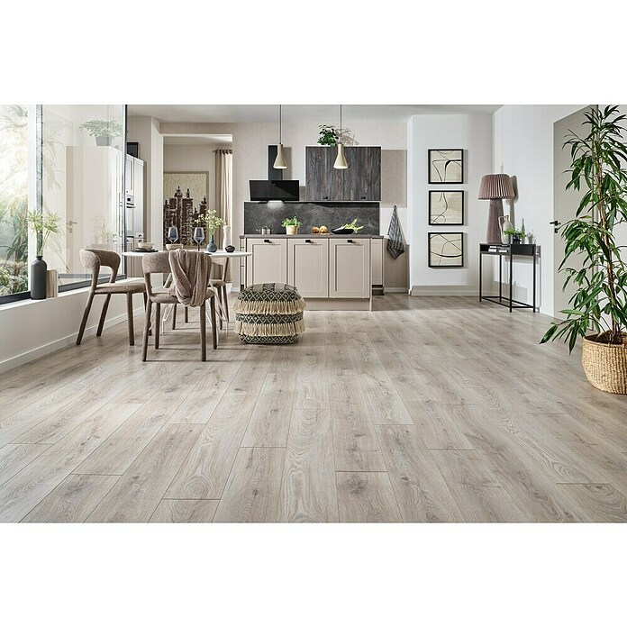 LOGOCLIC Aquaprotect Smart Laminat  (Hrast Skyscraper, Rustikalen videz, 1.288 x 195 x 6 mm) | Laminat | Talne obloge | Izdelki | BAUHAUS