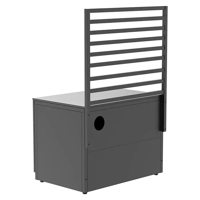 Cozze Elements Rückwand - B x H: 90 x 97 cm, Passend für: Cozze Elements Grillküchenmodul, Schwarz - Moderne Feuerstelle mit stilvollem Design und integriertem Sichtschutz für gemütliche Stunden im Freien.