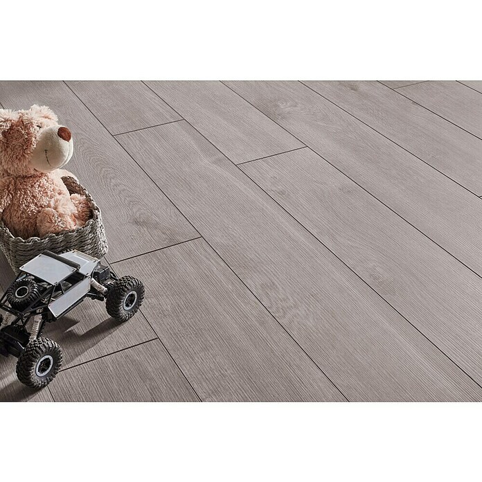 LOGOCLIC Aquaprotect Laminat Moonlight Hrast  (Rustikalni pod, 1.288 x 195 x 8 mm) | BAUHAUS
