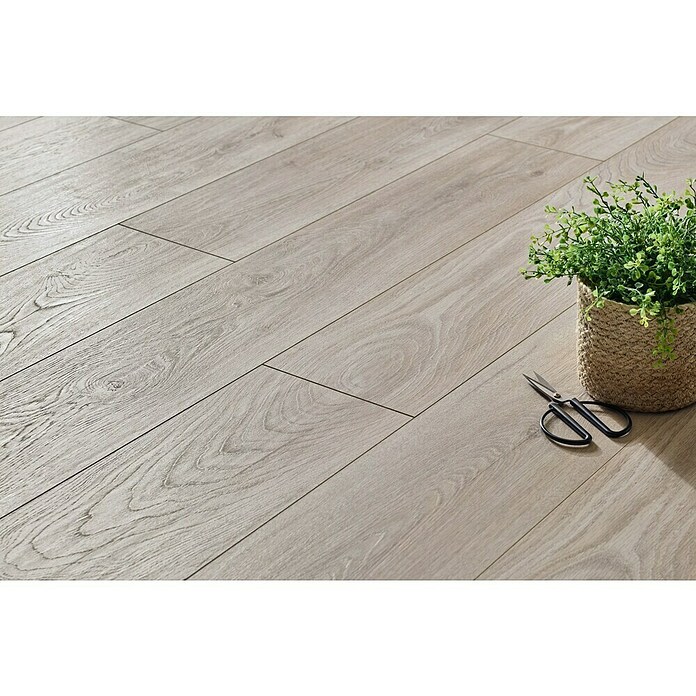 LOGOCLIC Aquaprotect Smart Laminat  (Hrast Skyscraper, Rustikalen videz, 1.288 x 195 x 6 mm) | Laminat | Talne obloge | Izdelki | BAUHAUS