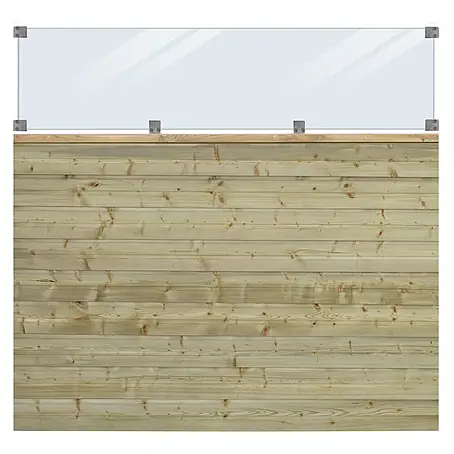 Plus  Sichtschutzelement Plank Inkl. Glas