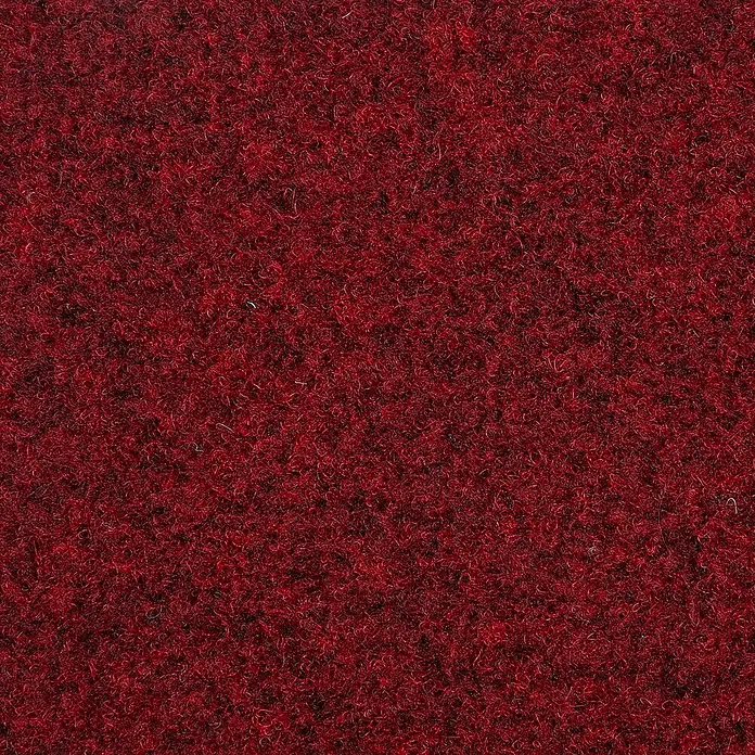 Bricoflor Teppichfliese - Breite: 50 cm, Nadelfilz, Polypropylen, rot - Detailaufnahme eines roten Teppichs mit dichter, texturierter Oberfläche, ideal für warme und einladende Innenräume.