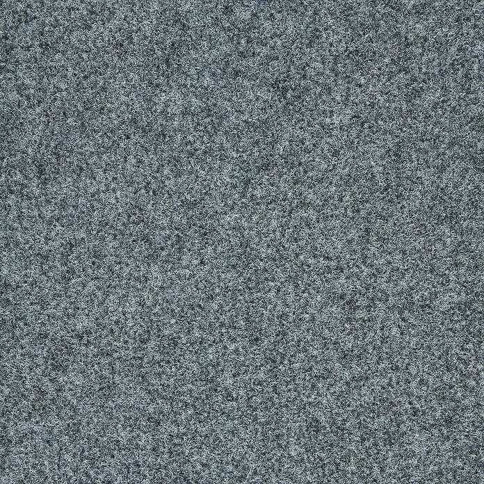 Bricoflor Teppichfliese - Breite: 50 cm, Nadelfilz, Polypropylen, grau - Nahaufnahme eines grauen Teppichs mit dichter Textur, ideal für Fußböden. Seine neutrale Farbe passt gut in verschiedene Räume und Dekore.