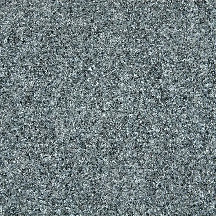 Bricoflor Teppichfliese - Breite: 50 cm, Nadelfilz, Polypropylen, grau - Nahaufnahme eines grauen Teppichs mit Schlingenstruktur, ideal für Wohnräume. Die Textur bietet Komfort und Wärme.