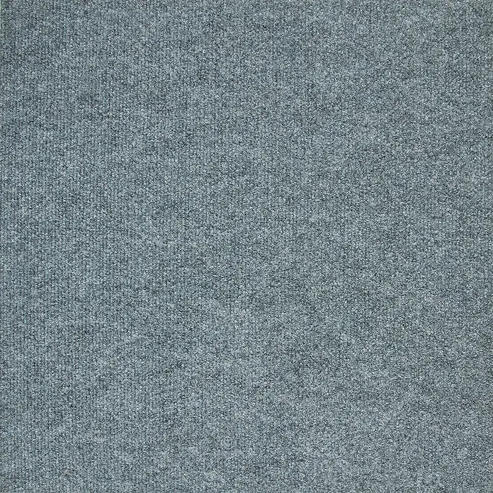 Bricoflor Teppichfliese - Breite: 50 cm, Nadelfilz, Polypropylen, grau - Nahaufnahme eines Teppichs mit dichter, schlaufenförmiger Textur in einem beruhigenden Blauton. Ideal für gemütliche Innenräume.