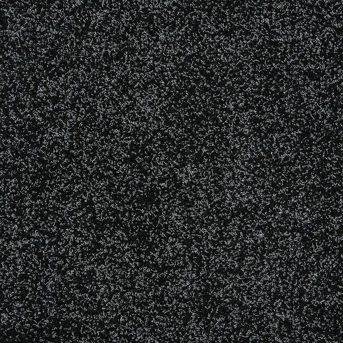 Bricoflor Teppichfliese - Breite: 50 cm, Nadelfilz, Polypropylen, anthrazit - Detailaufnahme eines anthrazitfarbenen, strukturierten Teppichs. Die Oberfläche zeigt eine feine, unregelmäßige Musterung in verschiedenen Grautönen.