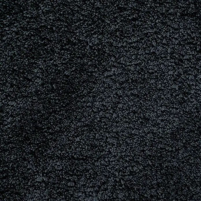 Bricoflor Teppichfliese - Breite: 50 cm, Velours, grau - Detailaufnahme eines Teppichs mit dichter, dunkler Textur, ideal für weichen Komfort und Wärme in jedem Raum.\n