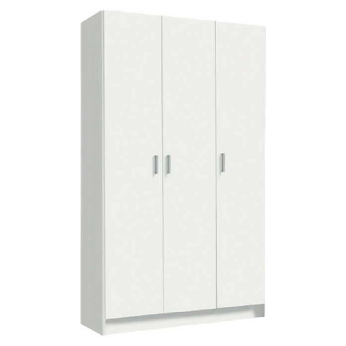 Armario auxiliar con 3 puertas (L x An x Al: 37 x 109 x 180 cm, Blanco)