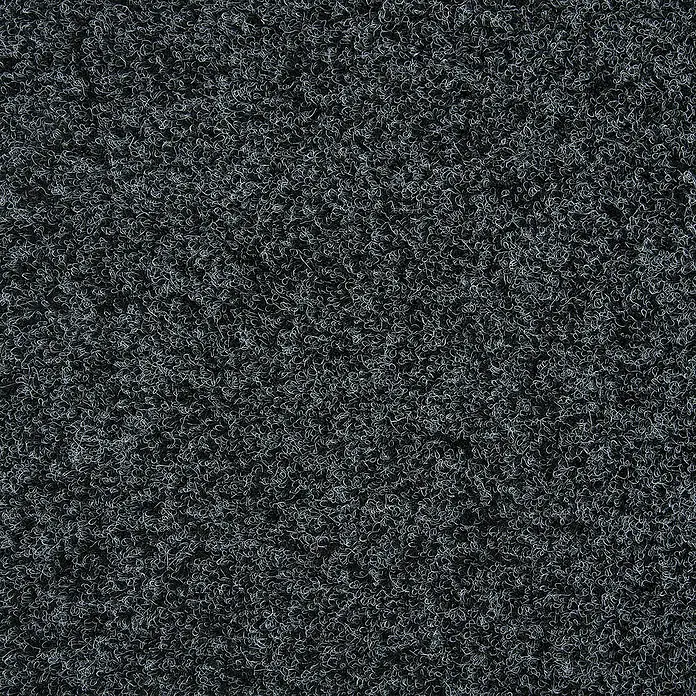 Bricoflor Teppichfliese - Breite: 50 cm, Nadelfilz, Polypropylen, grau - Nahaufnahme eines strapazierfähigen, anthrazitfarbenen Teppichs. Die dichte Textur bietet eine robuste und stilvolle Oberfläche.