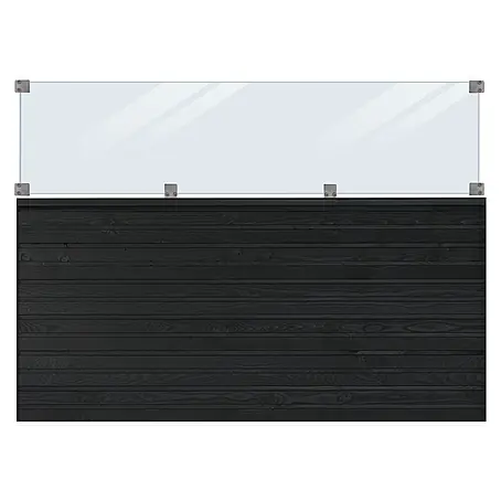 Plus  Sichtschutzelement Plank Inkl. Glas