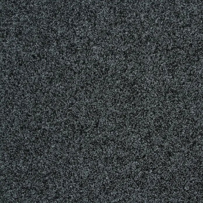 Bricoflor Teppichfliese - Breite: 50 cm, Nadelfilz, Polypropylen, grau - Detailaufnahme eines grauen Teppichs mit dichter, schlingenartiger Textur. Ideal für Bodenbeläge mit robuster und strapazierfähiger Oberfläche.