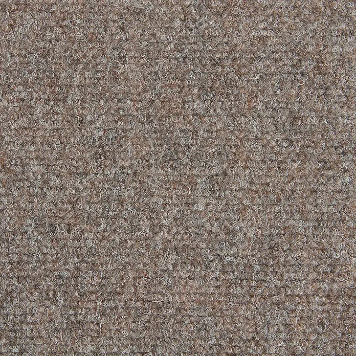 Bricoflor Teppichfliese - Breite: 50 cm, Nadelfilz, Polypropylen, braun - Detailaufnahme eines beigen Teppichbodens. Die Textur des Teppichs ist dicht und weist eine leicht melierte Optik auf.