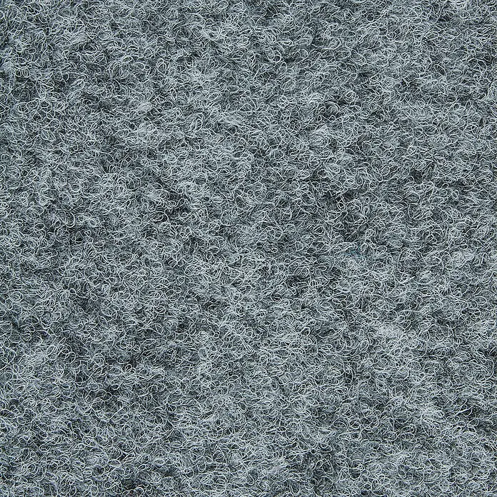 Bricoflor Teppichfliese - Breite: 50 cm, Nadelfilz, Polypropylen, grau - Detailaufnahme eines grauen Teppichs mit dichter Schlingenstruktur, ideal für strapazierfähige Bodenbeläge.