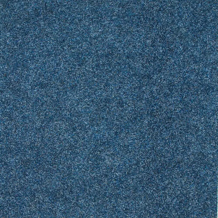 Bricoflor Teppichfliese - Breite: 50 cm, Nadelfilz, Polypropylen, blau - Nahaufnahme eines Teppichs mit blauer Textur, der eine dichte und weiche Oberfläche zeigt. Ideal für Wärme und Komfort in jedem Raum.