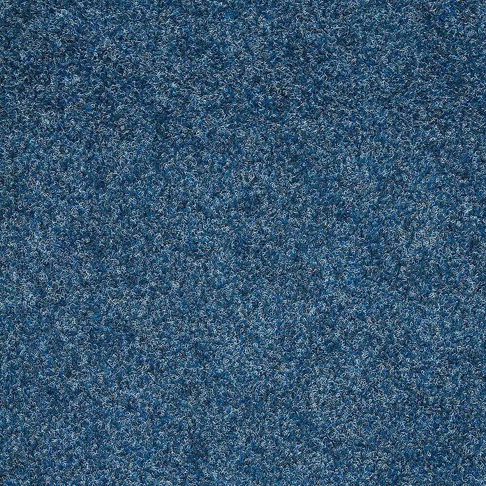 Bricoflor Teppichfliese - Breite: 50 cm, Nadelfilz, Polypropylen, blau - Nahaufnahme eines blauen Teppichs mit einer dichten, texturierten Oberfläche, ideal für Wohn- oder Geschäftsräume.