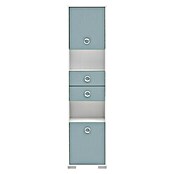 Schildmeyer Kimi Hochschrank (33 x 40 x 172 cm, Weiß, Taubenblau)