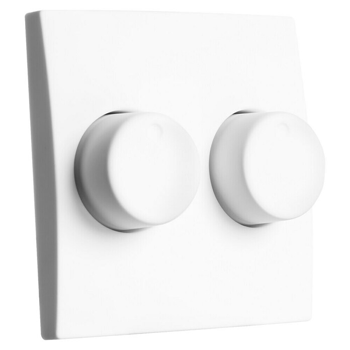 Ion Dimmer afdekplaat 2-voudig (Alpin wit) | BAUHAUS