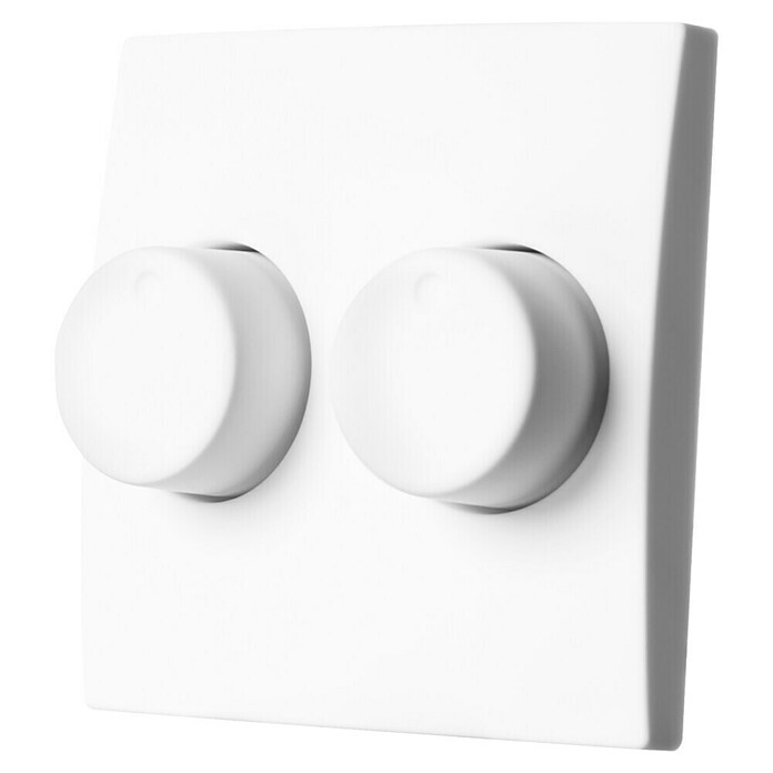 Ion Dimmer afdekplaat 2-voudig (Alpin wit) | BAUHAUS