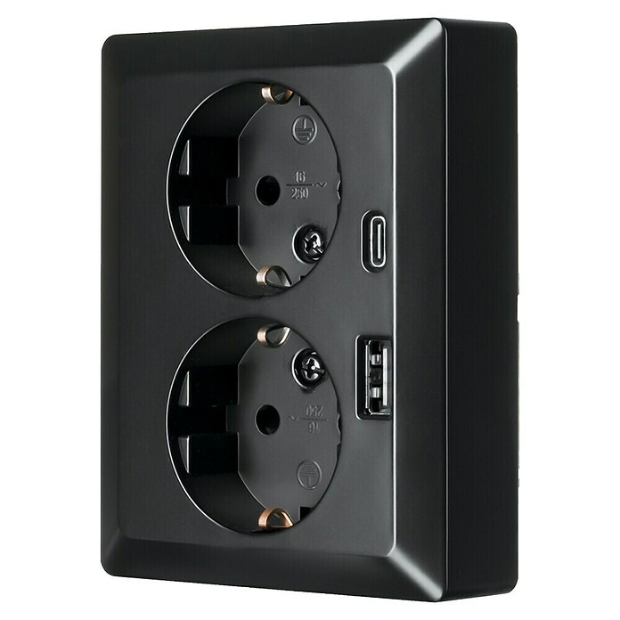 Gonine Desktop Power tuit met USB, verborgen stopcontact, desktoplaadstation, met 1 type C- en 2