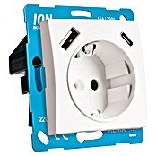 Ion Inbouwstopcontact + USB A en C (Alpin wit) | BAUHAUS