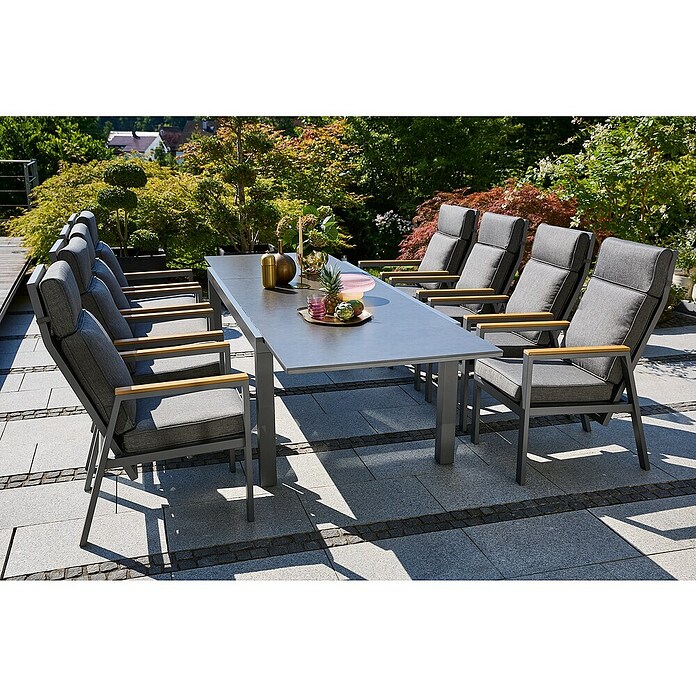 Sunfun Maja Vrtni pozicijski stol Deluxe  (Nastavljivo naslonjalo, Antracitne barve, Š x G x V: 60 x 78 x 105 cm) | 8350 - Stühle Textilen | ICAB - Sommermöbel Stühle | ICA - Sommermöbel | IC - Freizeit im Garten | I - Stadtgarten | BAUHAUS