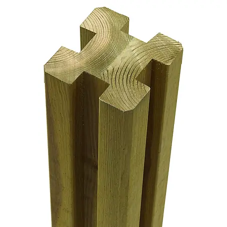 Plus  Holzpfosten 4 Nuten