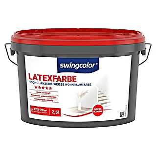 swingcolor Latexfarbe (Schneeweiß, Hochglänzend, 2,5 l)