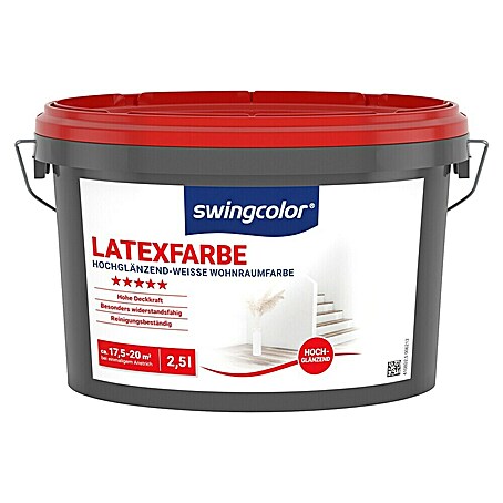 swingcolor Latexfarbe (Schneeweiß, Hochglänzend, 2,5 l)