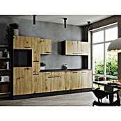 Respekta Olivia Küchenleerblock (Breite: 310 cm, Artisan Eiche Nachbildung, Ohne Elektrogeräte, Schwarze Griffe) | BAUHAUS
