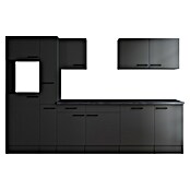 Respekta Olivia Küchenleerblock (Breite: 310 cm, Grau, Ohne Elektrogeräte, Schwarze Griffe) | BAUHAUS
