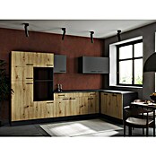 Respekta Olivia Winkelküche (Breite: 340 cm, Artisan Eiche Nachbildung/Grau, Ohne Elektrogeräte) | BAUHAUS
