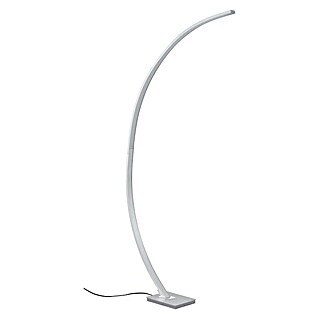 Brilo Lámpara de pie LED (18 W, Altura: 1,65 m, Plateado, Blanco cálido)