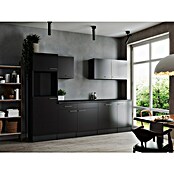 Respekta Olivia Küchenleerblock (Breite: 280 cm, Schwarz, Ohne Elektrogeräte, Silberne Griffe) | BAUHAUS