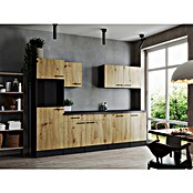 Respekta Olivia Küchenleerblock (Breite: 280 cm, Artisan Eiche, Ohne Elektrogeräte, Schwarze Griffe) | BAUHAUS