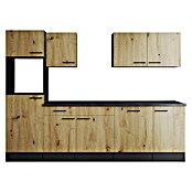 Respekta Olivia Küchenleerblock (Breite: 280 cm, Artisan Eiche, Ohne Elektrogeräte, Schwarze Griffe) | BAUHAUS