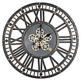 Globo Wanduhr George (Schwarz, Durchmesser: 70 cm)