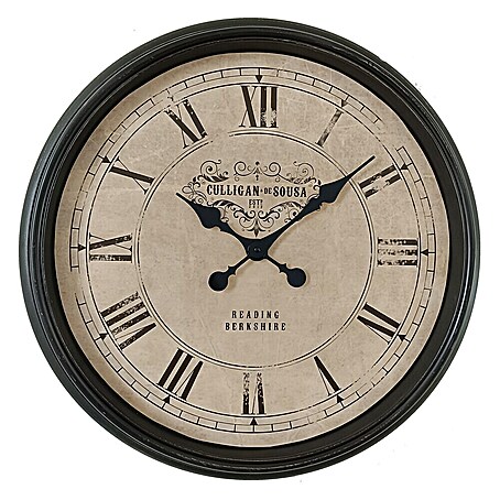Globo Wanduhr Adele (Schwarz, Durchmesser: 58 cm)