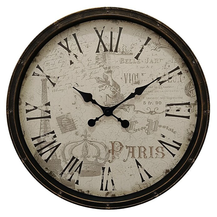 Globo Wanduhr Liah (Schwarz, Durchmesser: 76 cm) | BAUHAUS